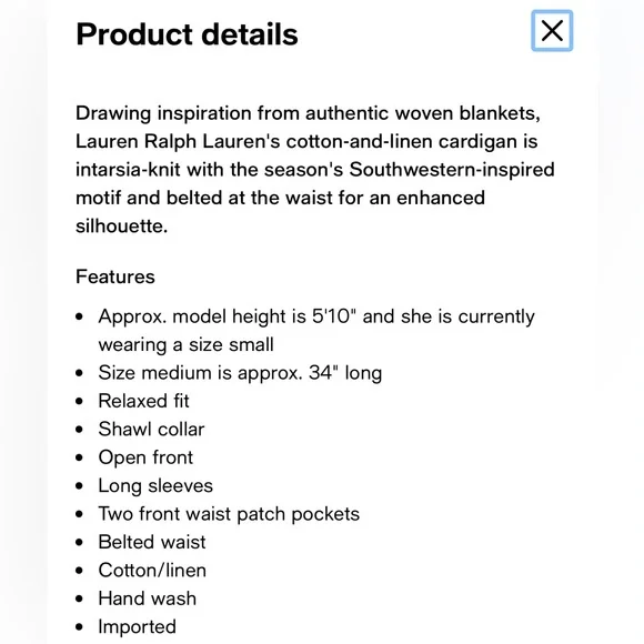 Lauren Ralph Lauren Red and Brown Patterned Cardigan - Picture 12 of 16